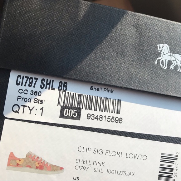 🌸 Coach Clip Low Top Sneaker In Signature Canvas With Floral Print - Picture 14 of 15